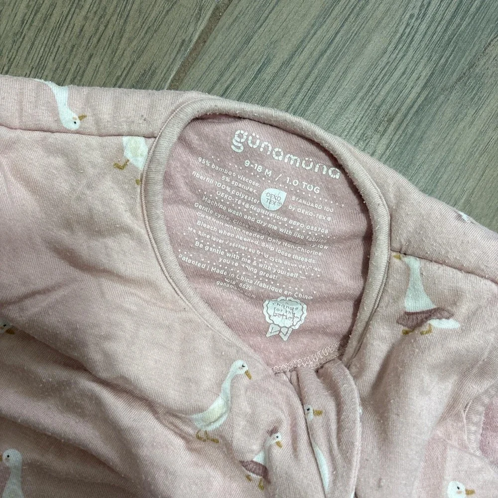 Günamüna bamboo Tutu Goose Blush Pink 9-18 months Sleeping Sack